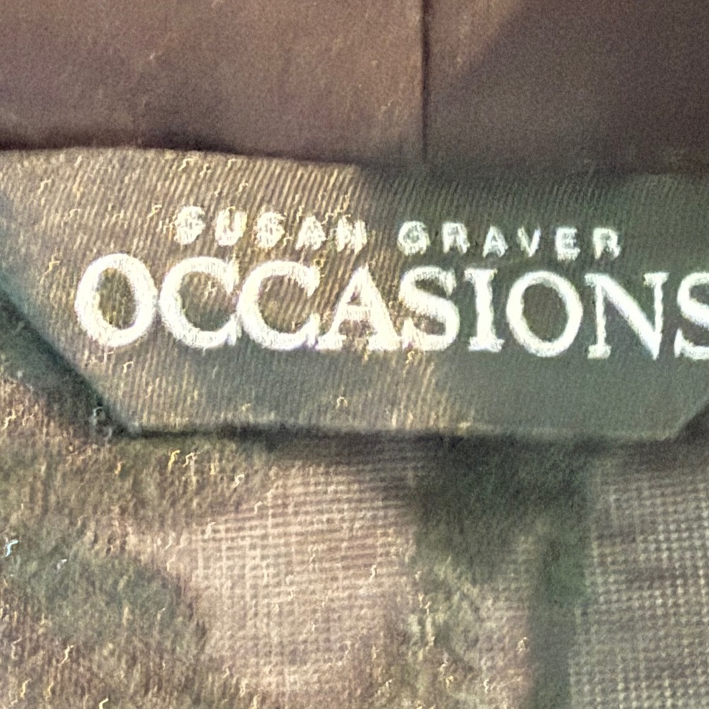 Susan Graver Occasion Cardigan MP Black Velvet Burnout Glitter Open Front Kimono - Picture 4 of 16